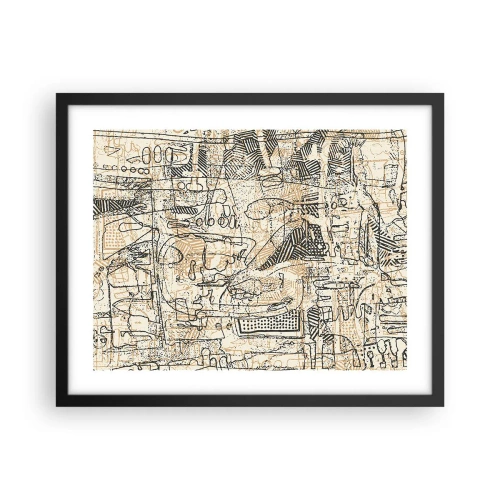 Poster în ramă neagră - Așteaptă să fie descifrat - 50x40 cm