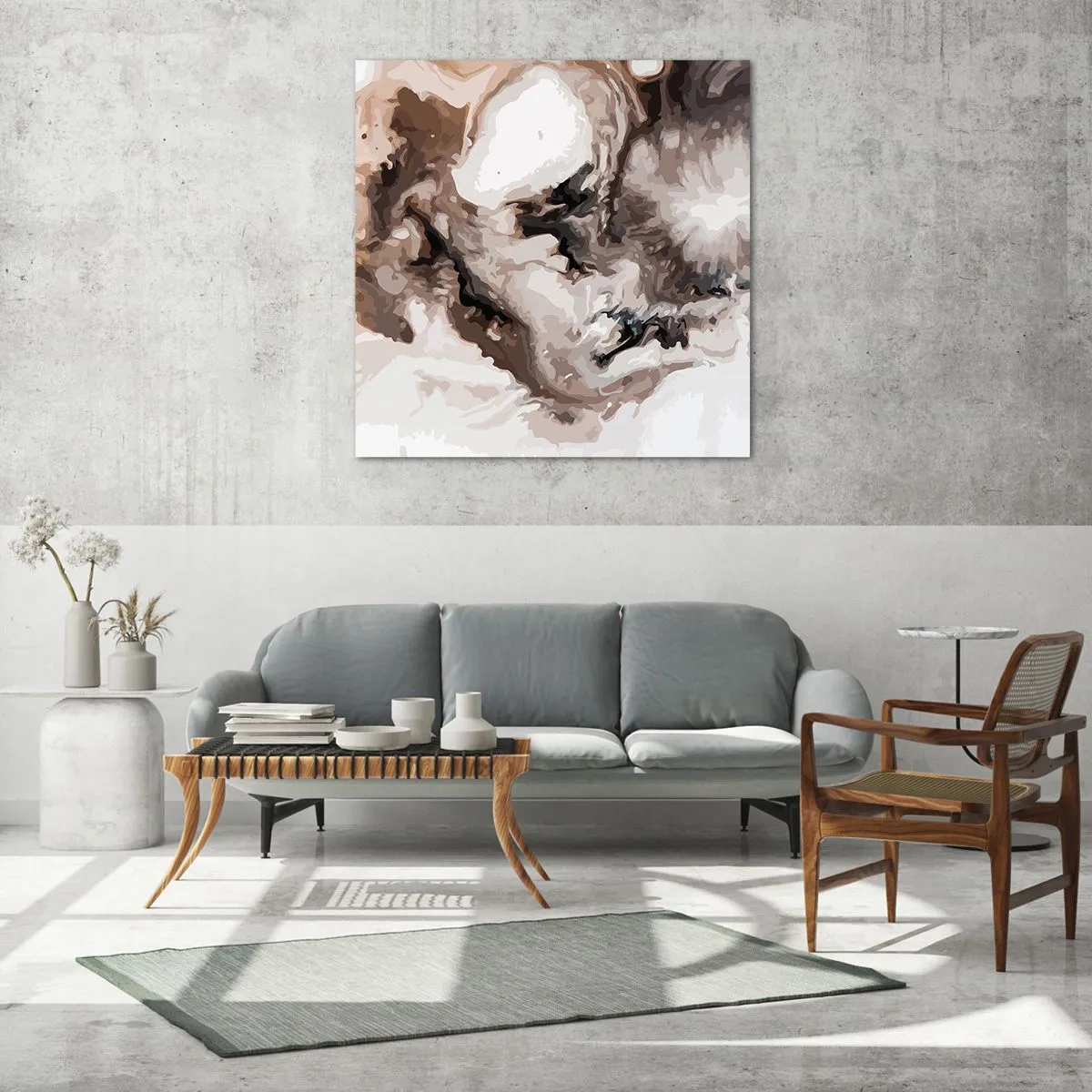 Tablou pe sticlă - Nașterea unei galaxii - 60x60 cm