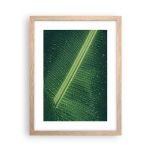 Poster în ramă de stejar deschis - Structura verdelui - 30x40 cm