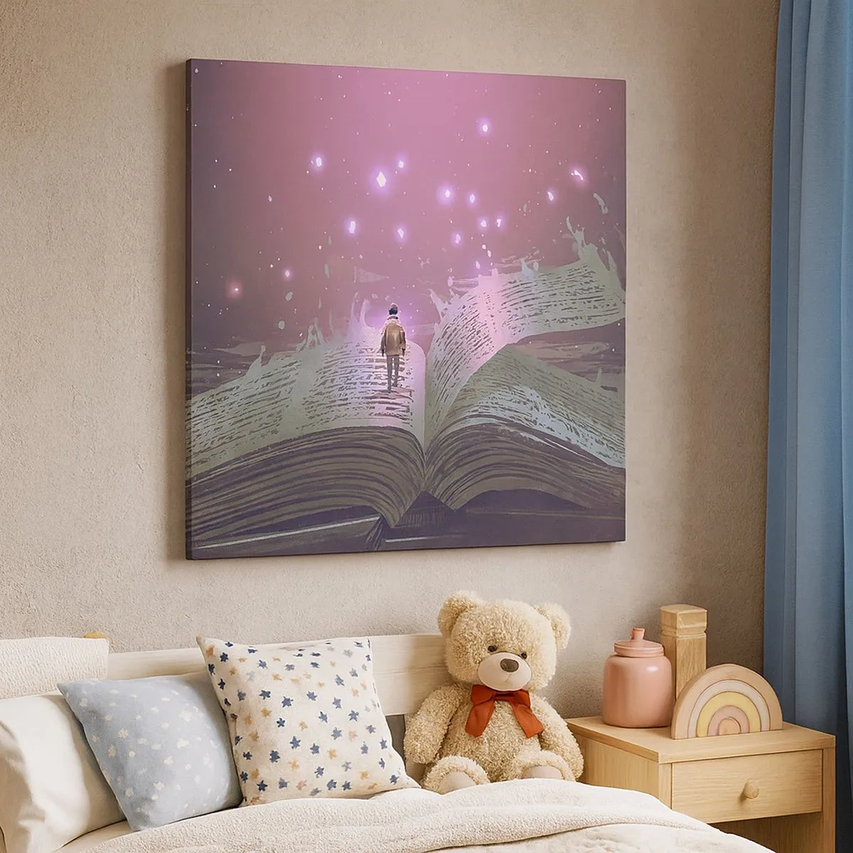 Tablou pe pânză - O invitație către o altă lume - citiți! - 30x30 cm