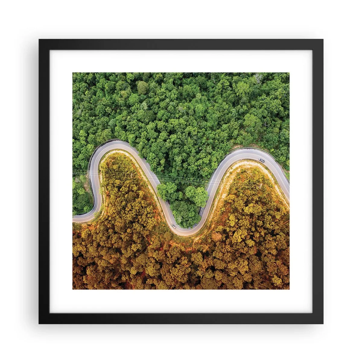 Poster în ramă neagră - Frontiere și defilee - 40x40 cm