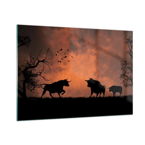 Tablou pe sticlă - Spectacolul dramatic al naturii - 100x70 cm