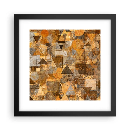 Poster în ramă neagră - Lumea băgată în formă - 30x30 cm