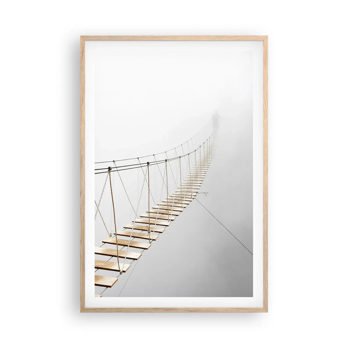 Poster în ramă de stejar deschis - Unde te va duce? - 61x91 cm