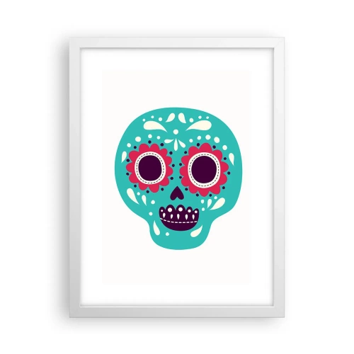 Poster în ramă albă - Viața - distracție până la moarte - 30x40 cm