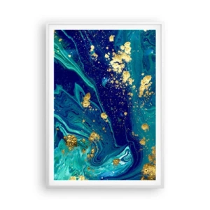 Poster în ramă albă - Petale de soare  - 70x100 cm