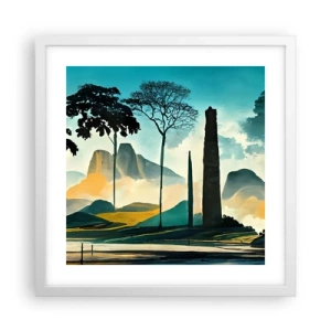 Poster în ramă albă - Din ce în ce mai sus - 40x40 cm