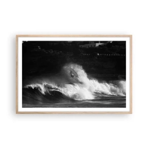 Poster în ramă de stejar deschis - Provocare acceptată! - 91x61 cm