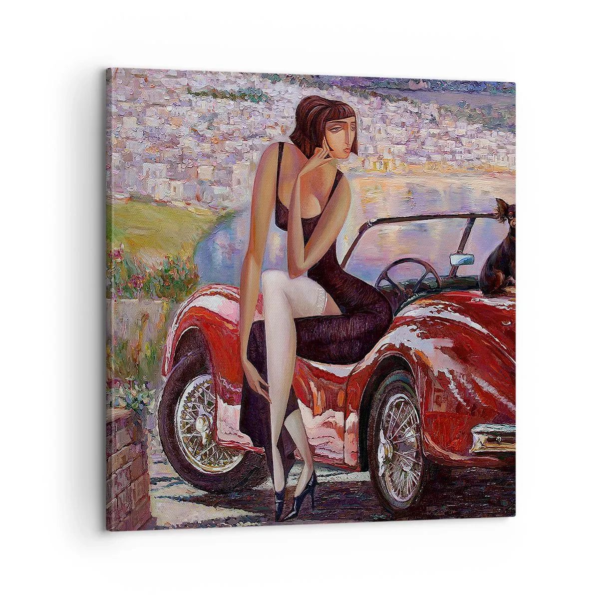Tablou pe pânză - Vară? Doar pe Riviera - 60x60 cm