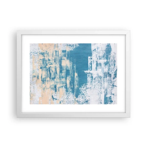 Poster în ramă albă - Prin ţurţur de gheață - 40x30 cm