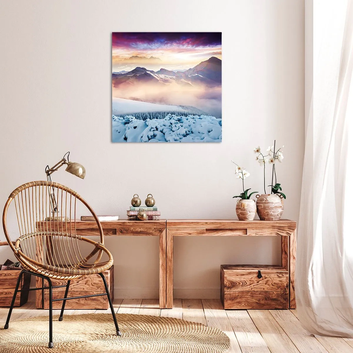 Tablou pe pânză - Forța și puritatea naturii - 40x40 cm