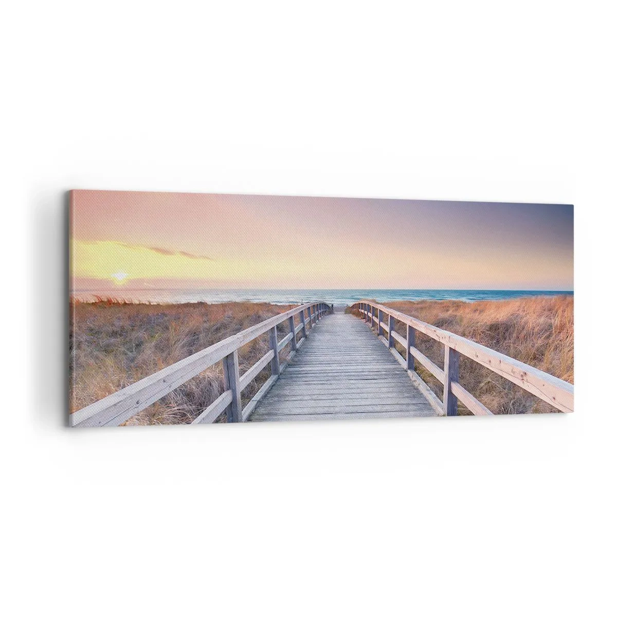 Tablou pe pânză - Aurora baltică de seară - 100x40 cm
