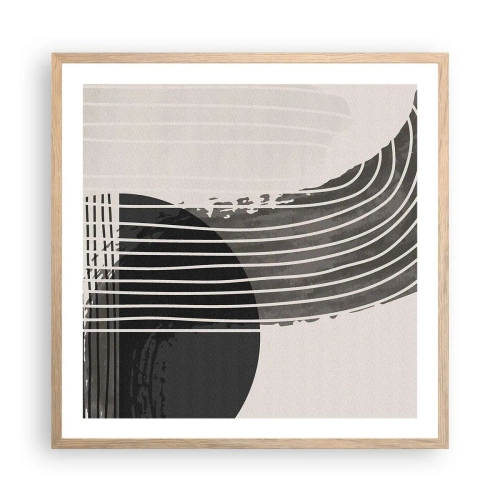 Poster în ramă de stejar deschis - Până acolo și înapoi - 60x60 cm