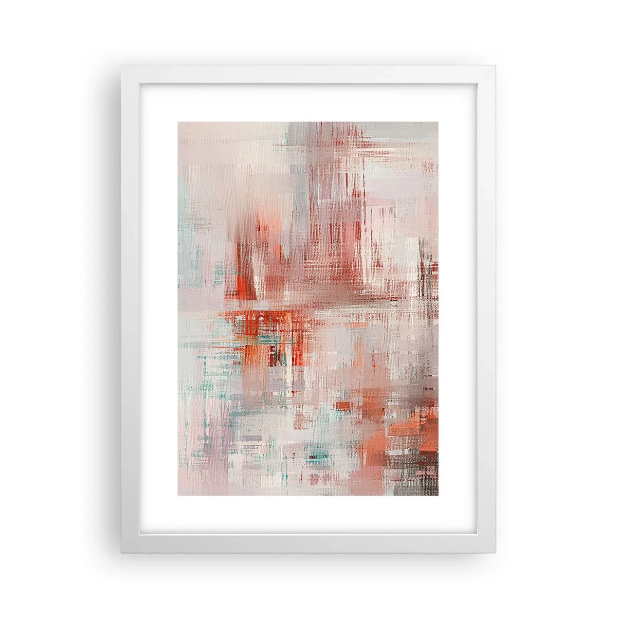Poster în ramă albă - În ceață. Dar roz - 30x40 cm