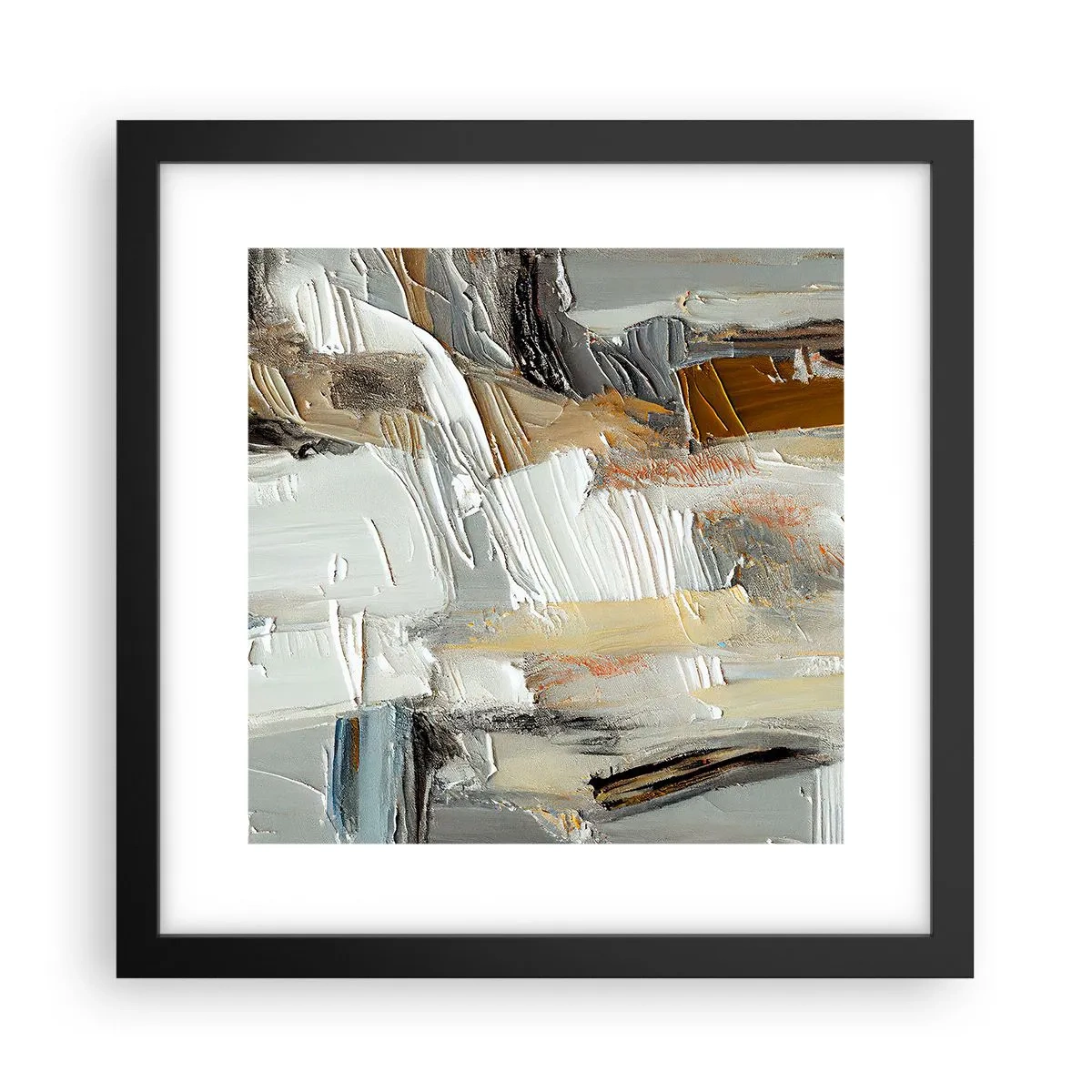 Poster în ramă neagră - Stratificare colorată - 30x30 cm