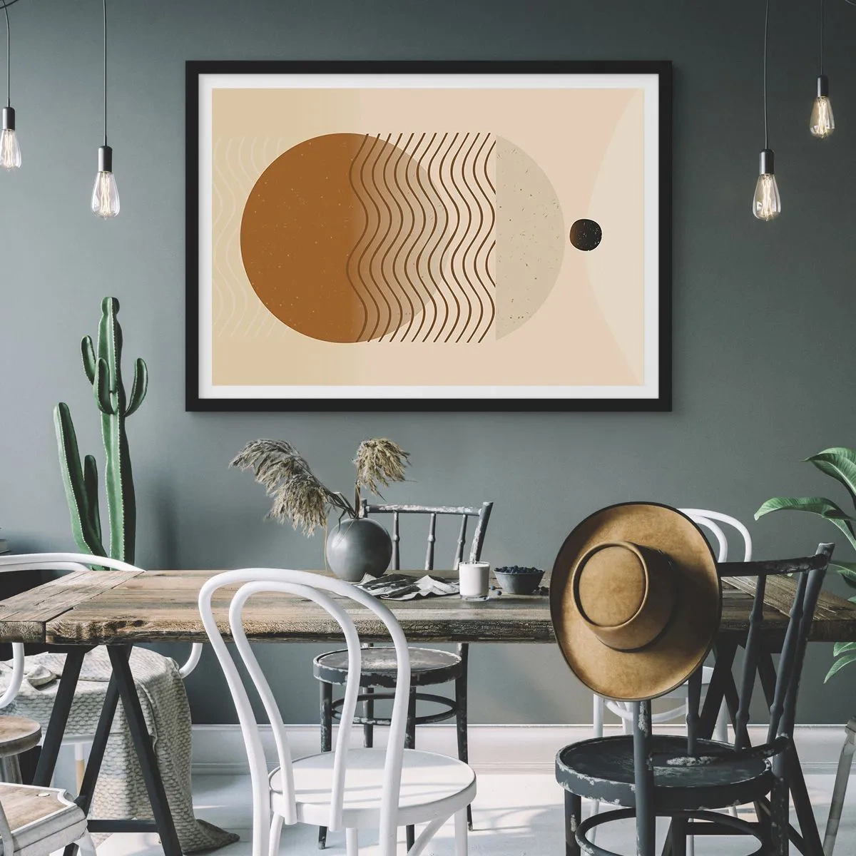 Poster în ramă neagră - Despre originea figurilor geometrice - 70x50 cm