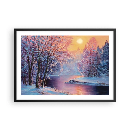 Poster în ramă neagră - Culorile iernii - 70x50 cm