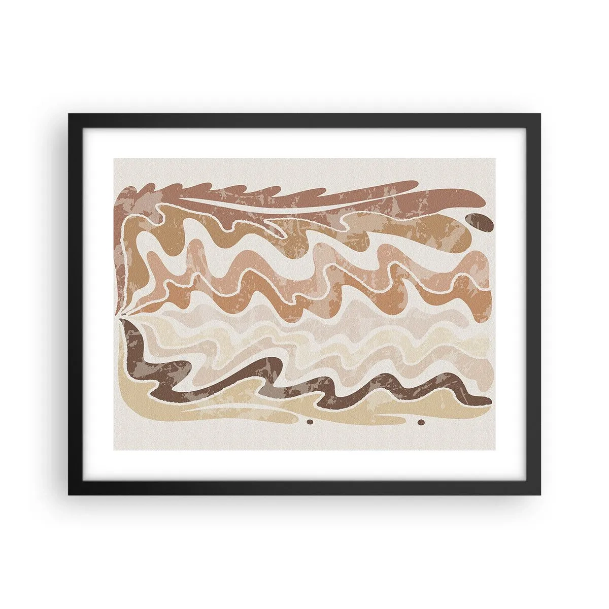 Poster în ramă neagră - Energie bună - emoții bune - 50x40 cm