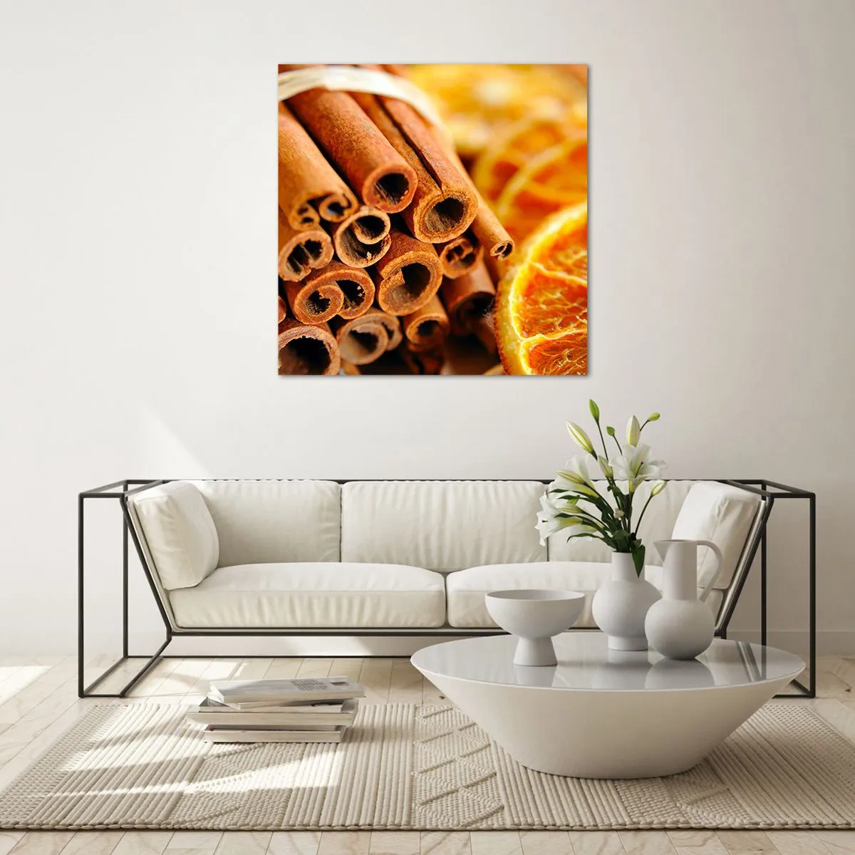 Tablou pe sticlă - Poți să le simți aroma? - 70x70 cm