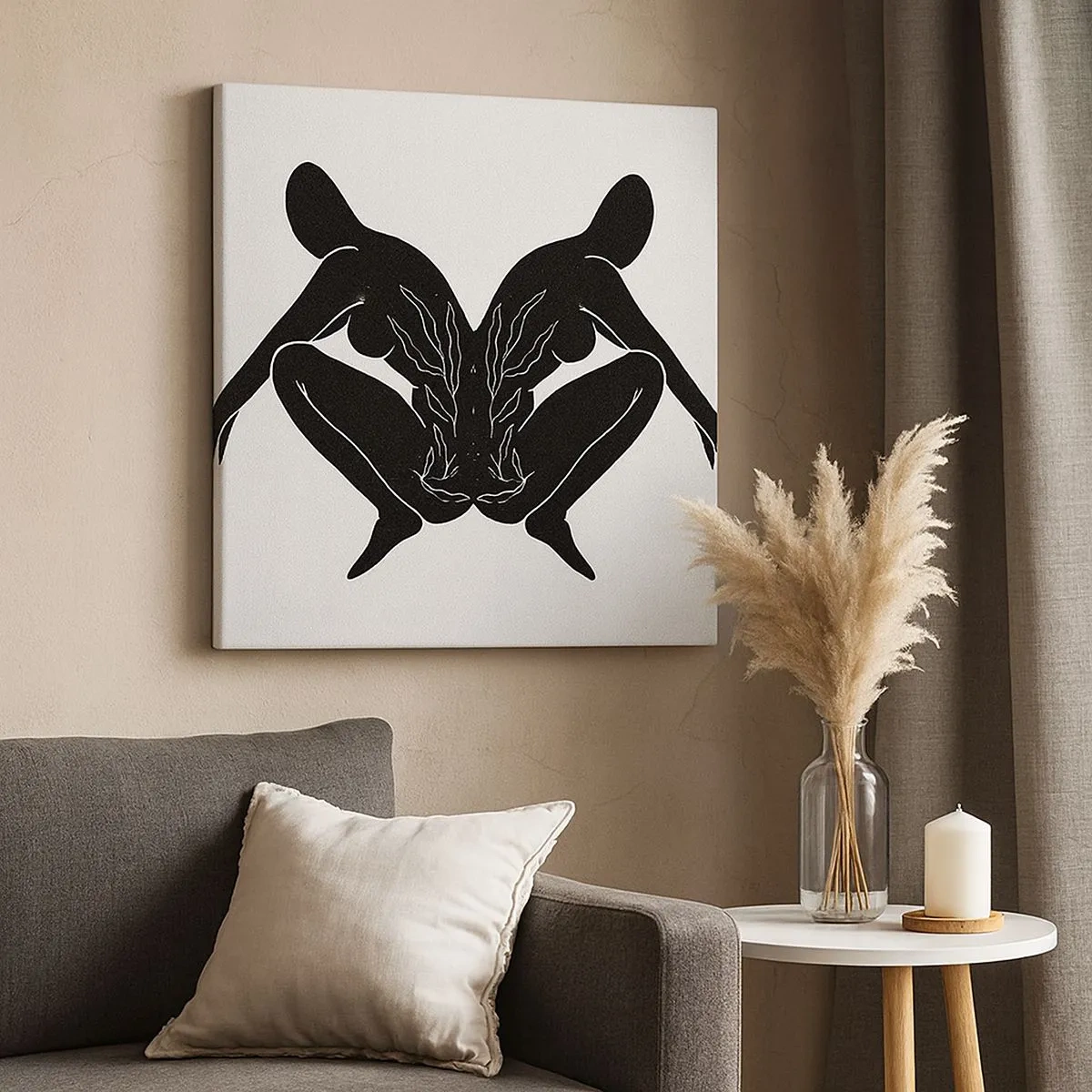 Tablou pe pânză - Suflet comun - 30x30 cm