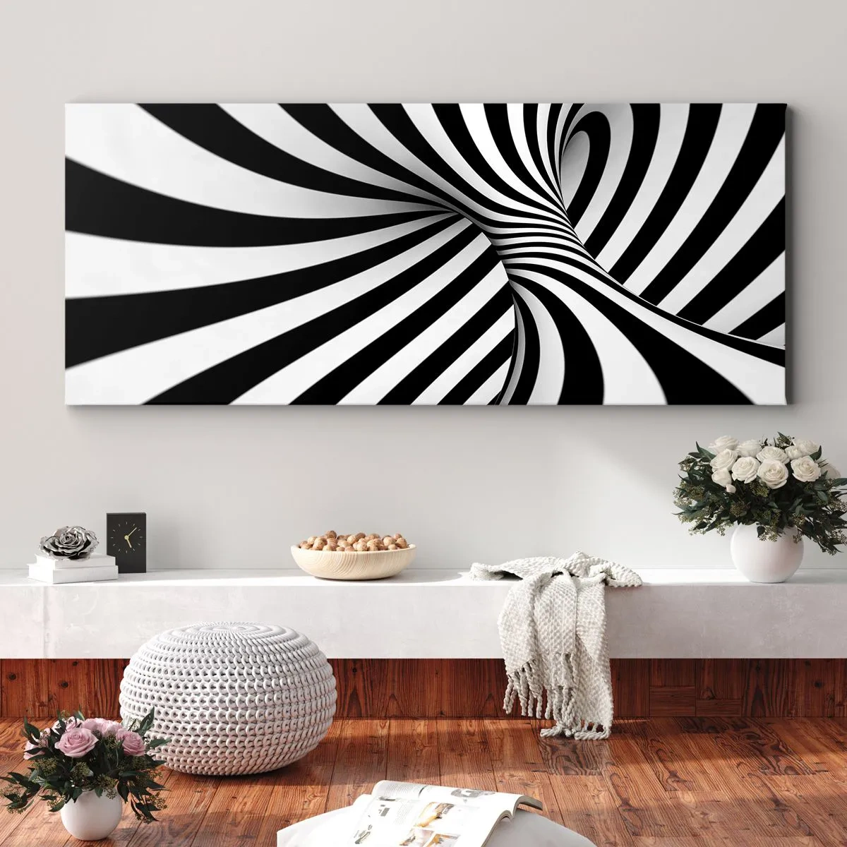 Tablou pe pânză - Compoziție: spațiul dansator - 100x40 cm