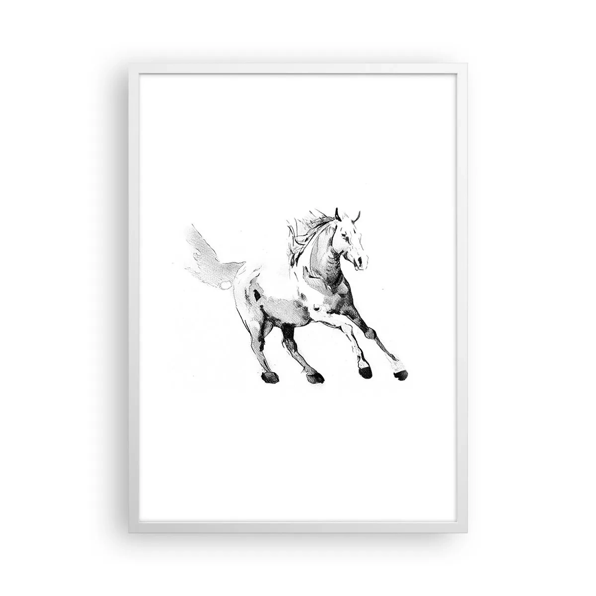 Poster în ramă albă - Suflet neîmblânzit - 50x70 cm