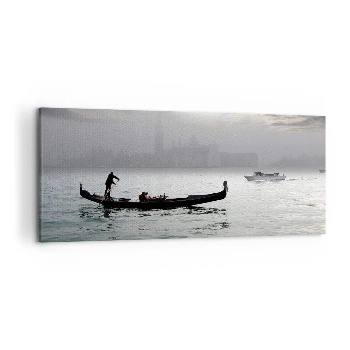 Tablou pe pânză - Un oraș fabulos de apă și ceață - 120x50 cm