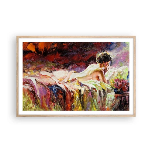 Poster în ramă de stejar deschis - Venus în gând - 91x61 cm