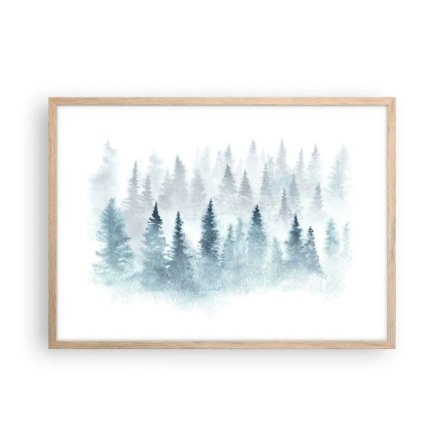 Poster în ramă de stejar deschis - Înfășurate în ceață - 70x50 cm