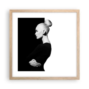 Poster în ramă de stejar deschis - Pur și simplu o femeie - 40x40 cm