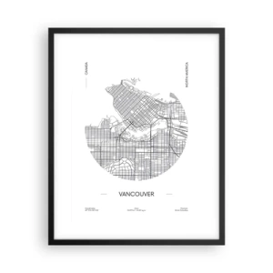 Poster în ramă neagră - Anatomia Vacouverului - 40x50 cm