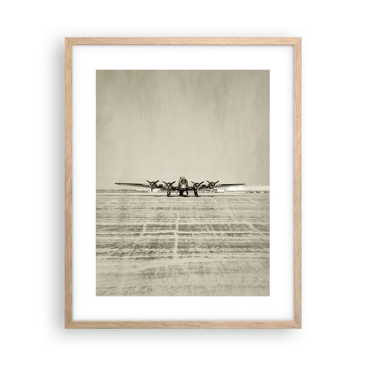 Poster în ramă de stejar deschis - Pregătit, ca întotdeauna - 40x50 cm