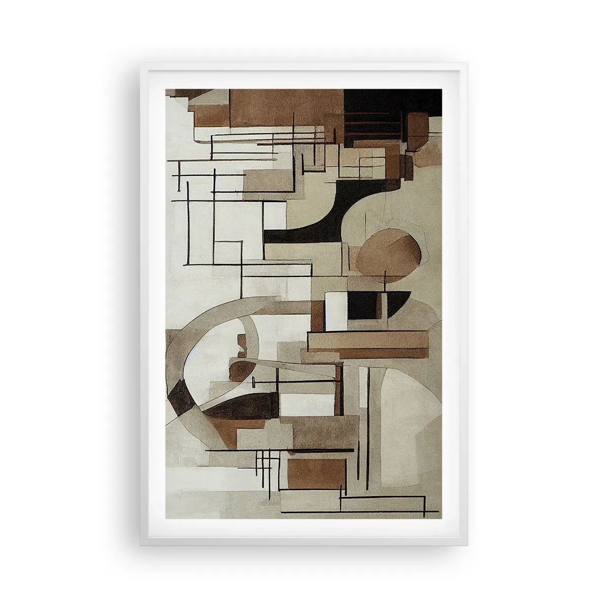 Poster în ramă albă - Peisaj urban 2.0 - 61x91 cm