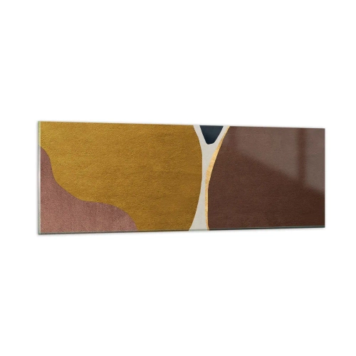 Tablou pe sticlă - Abstracție - un loc în spațiu - 90x30 cm