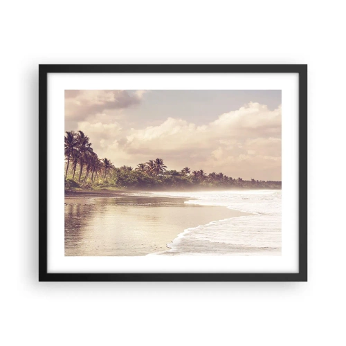 Poster în ramă neagră - Mângâind valurile - 50x40 cm