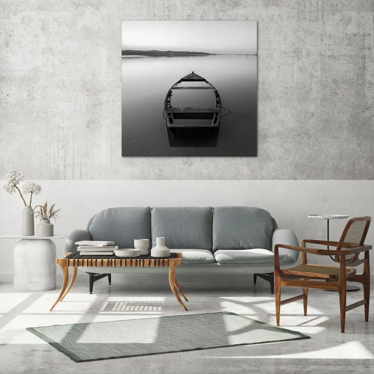 Tablou pe sticlă - Dor și melancolie - 30x30 cm