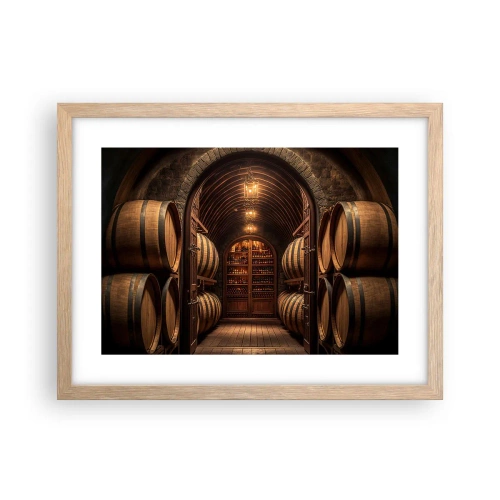Poster în ramă de stejar deschis - Beciul cu atmosferă - 40x30 cm