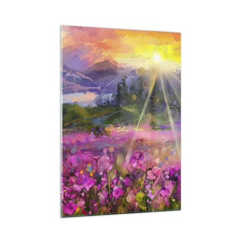 Tablou pe sticlă - Într-o vale sub protecția soarelui - 50x70 cm
