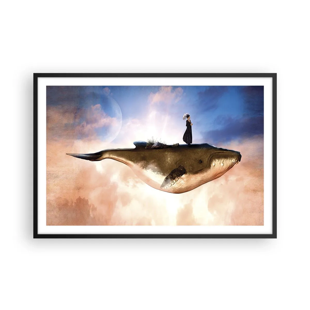 Poster în ramă neagră - O călătorie suprarealistă - 91x61 cm