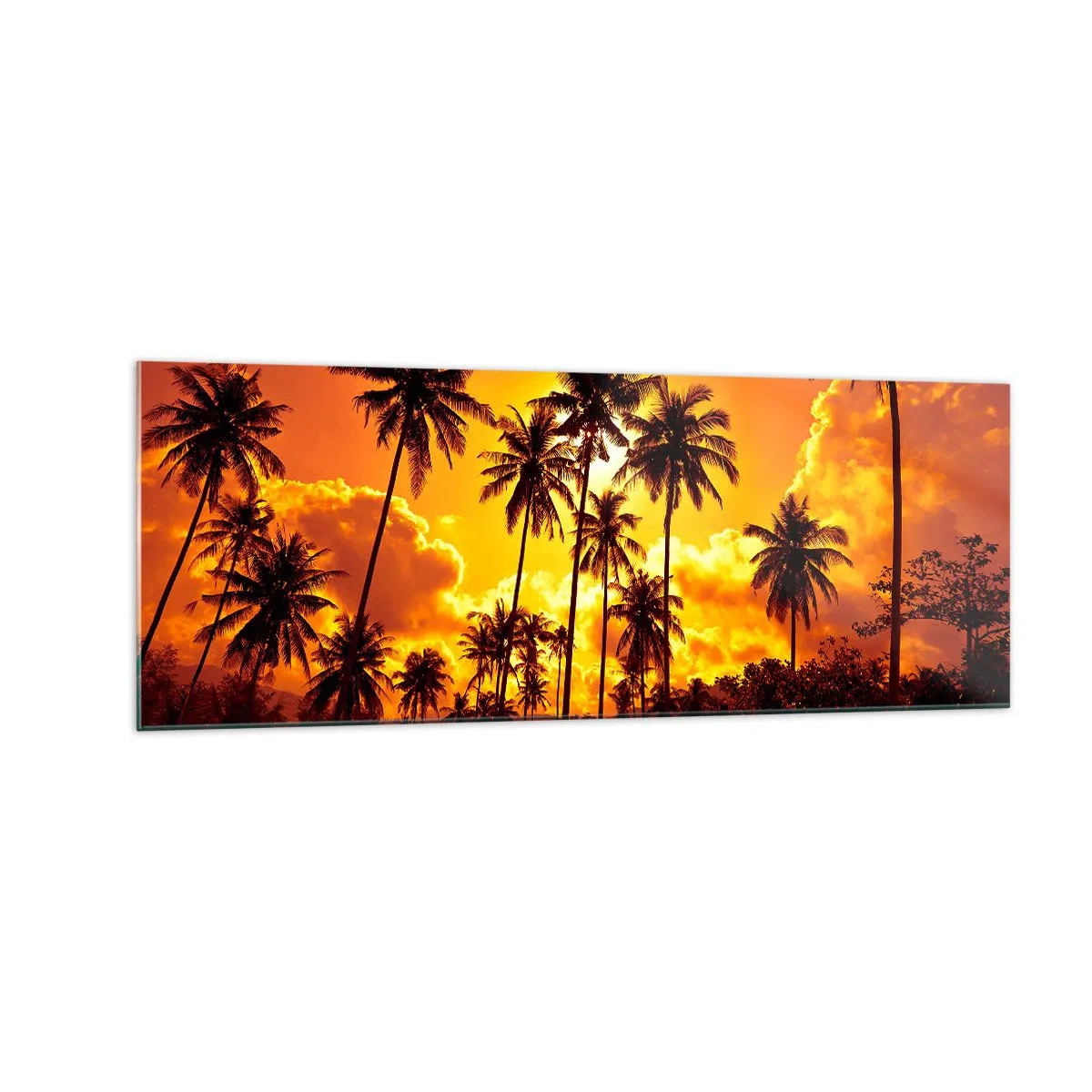 Tablou pe sticlă - Munții ard, pădurile ard - 140x50 cm