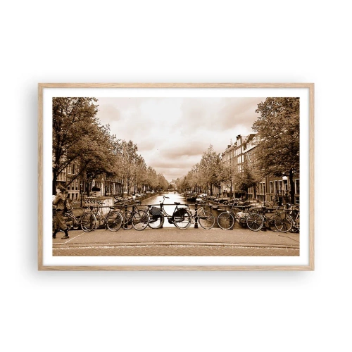 Poster în ramă de stejar deschis - Atmosfera olandeză - 91x61 cm
