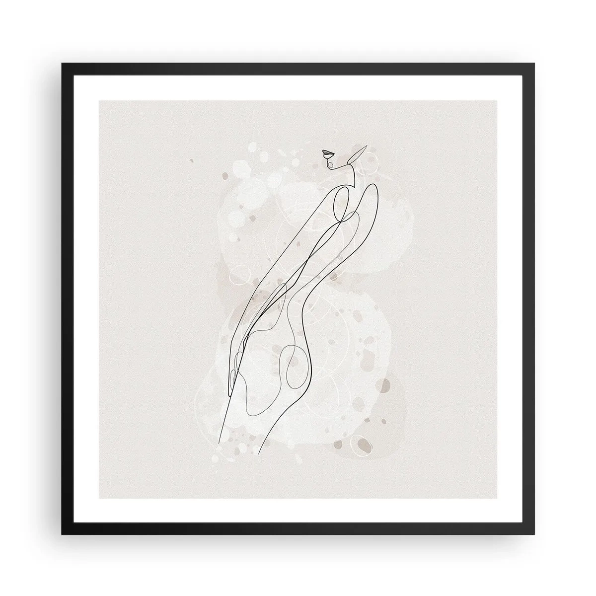 Poster în ramă neagră - Să rătăcești cu privirea - 60x60 cm