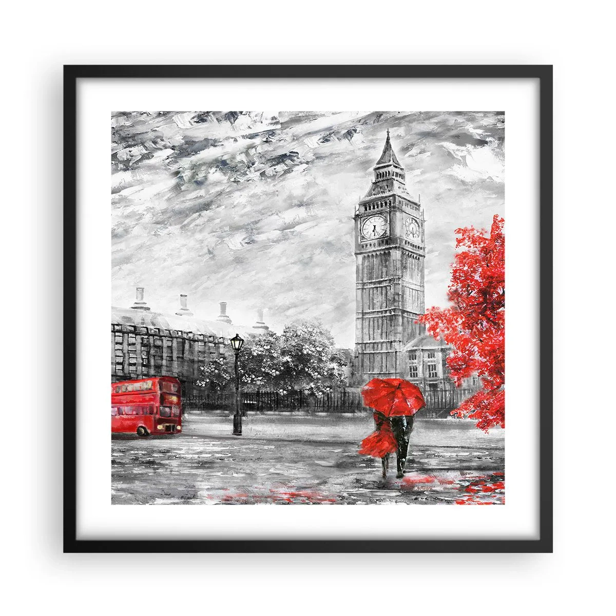 Poster în ramă neagră - O zi excitantă - 50x50 cm