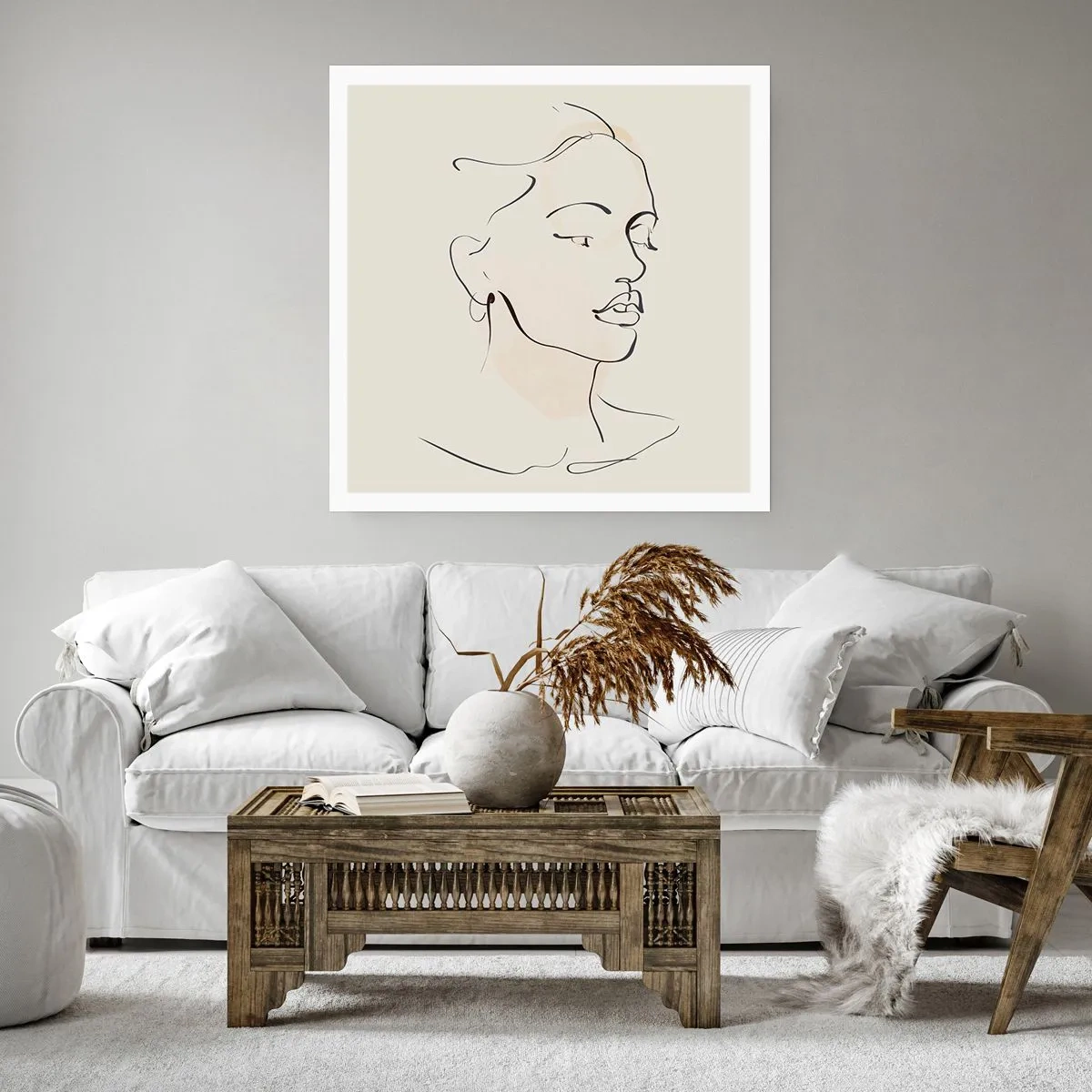 Poster - Cu o linie sigură - 60x60 cm