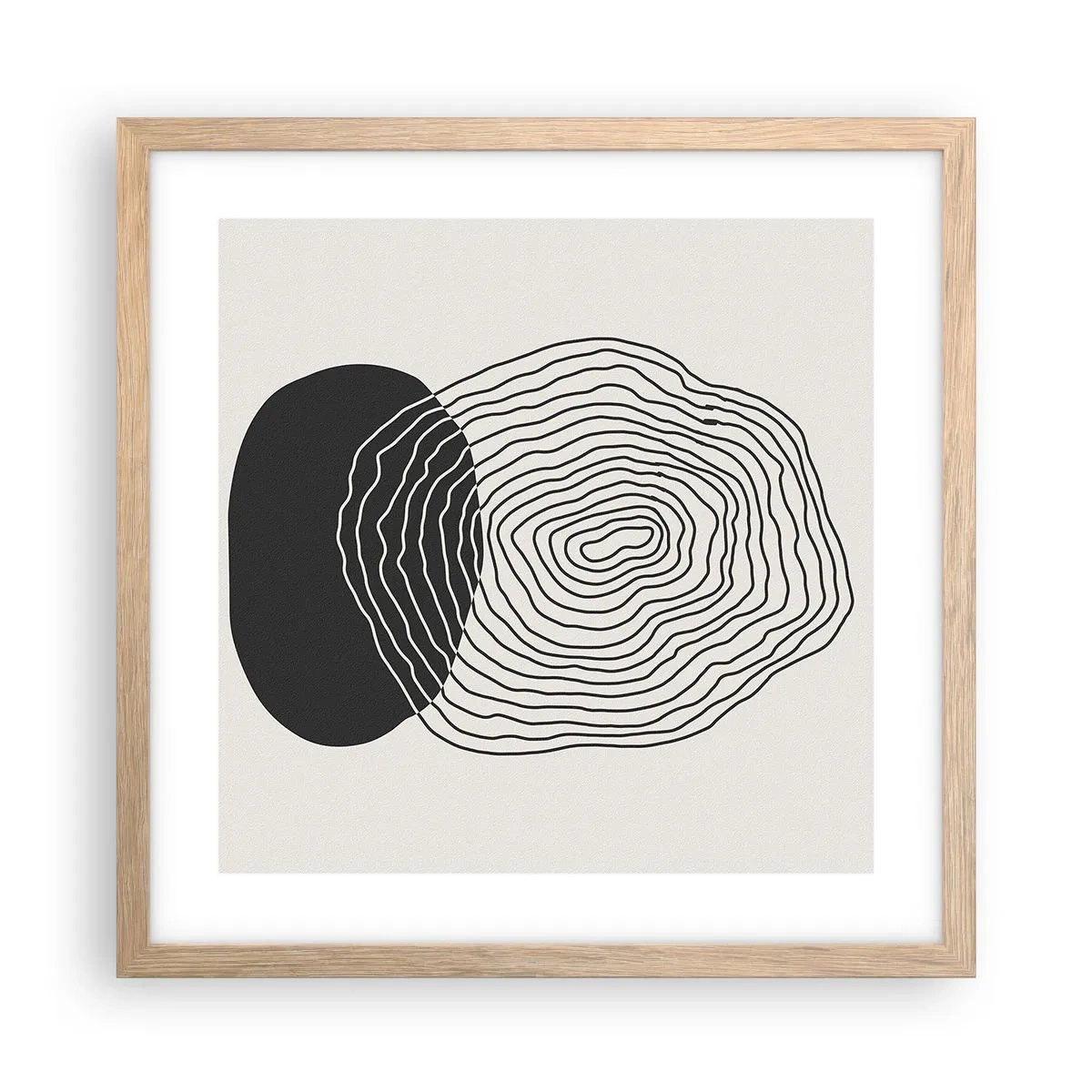 Poster în ramă de stejar deschis - Persistență și vibrațiile - 40x40 cm