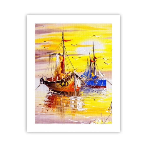 Poster - O binemeritată odihnă în port - 40x50 cm