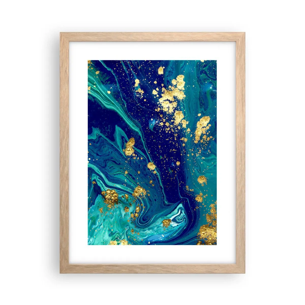 Poster în ramă de stejar deschis - Petale de soare  - 30x40 cm