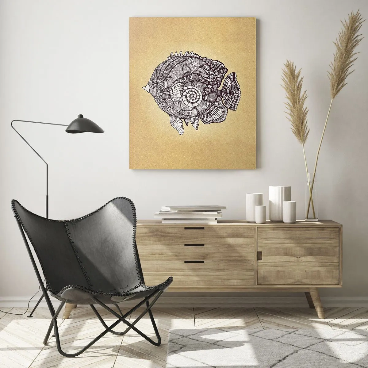 Tablou pe sticlă - Dintr-un ocean de ornamente - 50x70 cm