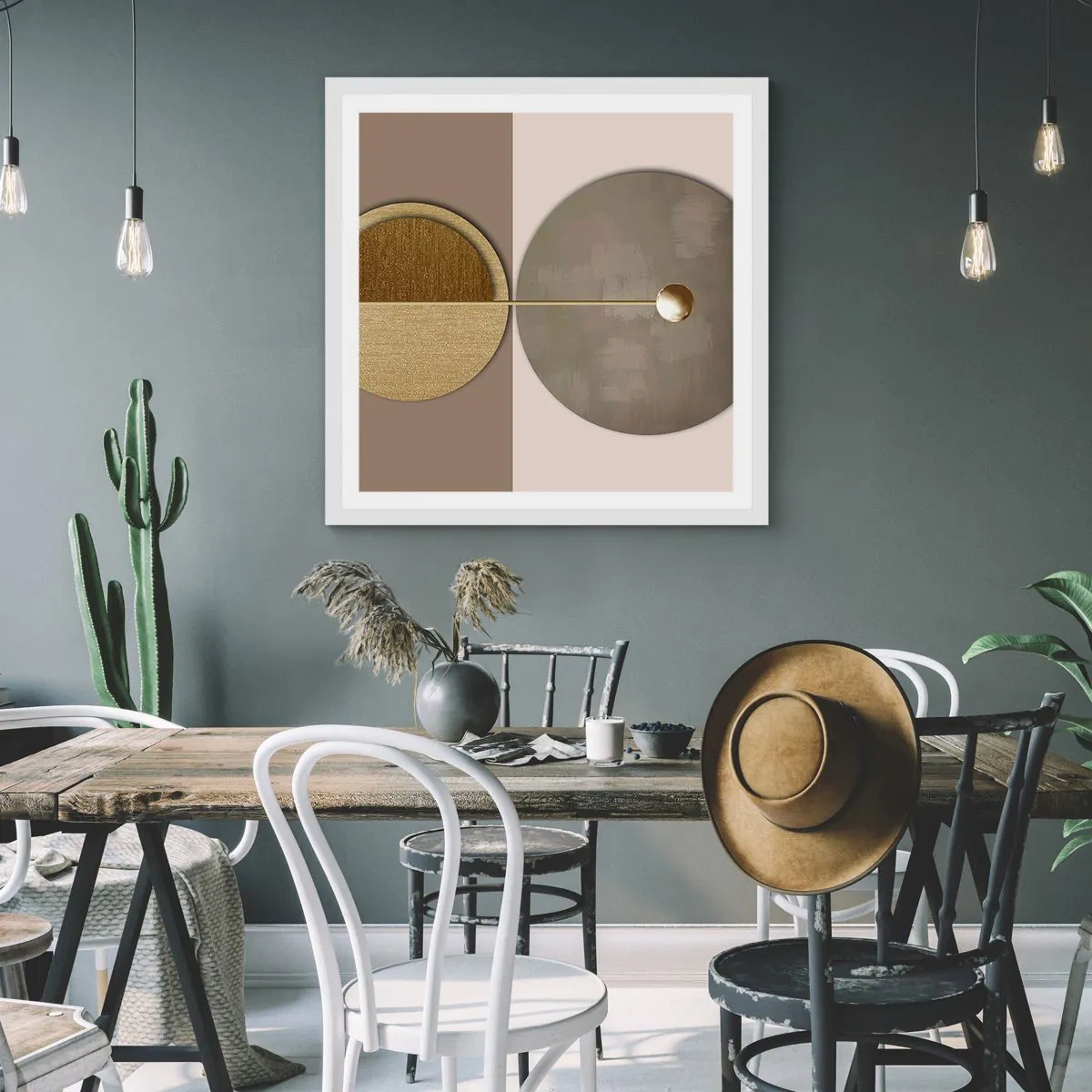 Poster în ramă albă - Echilibru perfect - 50x50 cm