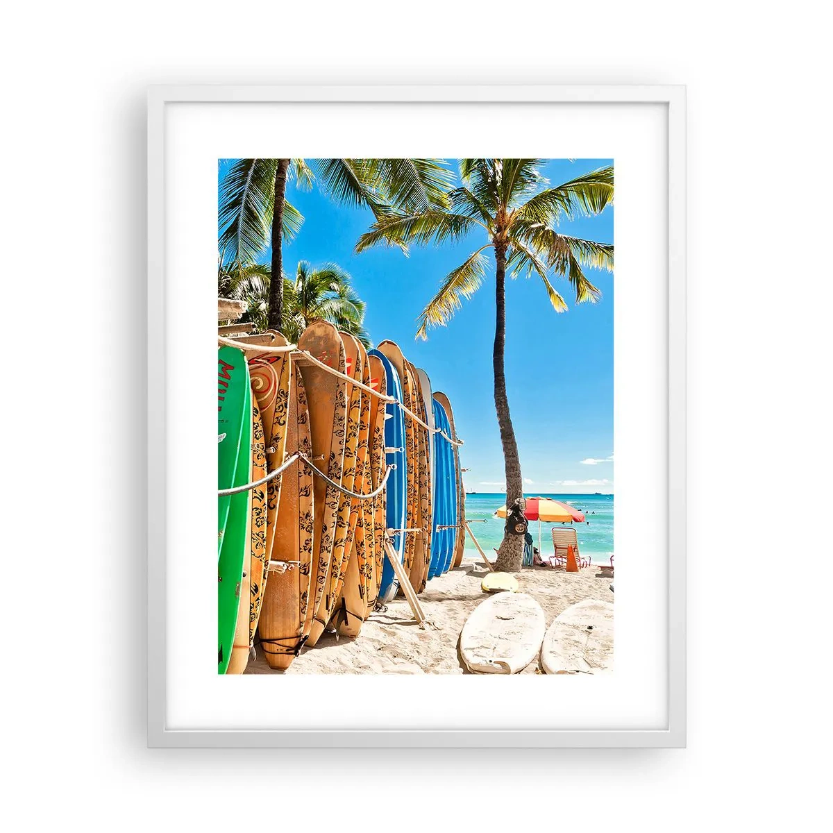 Poster în ramă albă - Distracție însorită - 40x50 cm